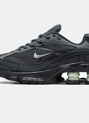 Мужские кроссовки nike shox ride 2 sp x supreme black grey 40-43