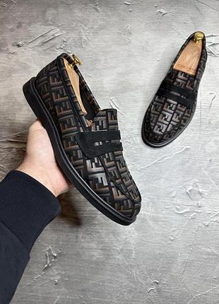 Мужские туфли лофери brown black 41-43-44