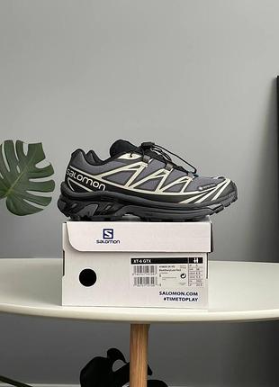 Чоловічі кросівки salomon xt- 6 gore-tex grey black 41