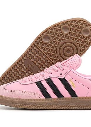 Женские кроссовки adidas samba pink black 36-37-38