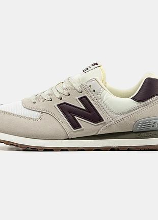 Мужские кроссовки new balance 574 beige brown 41-42-44-45