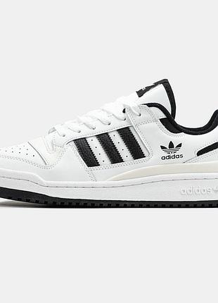 Чоловічі кросівки adidas forum 84 low white black 45