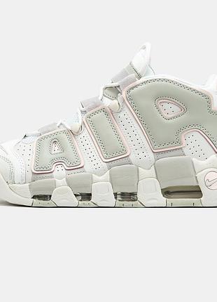Мужские кроссовки nike air more uptempo grey white 44-45