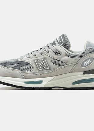 Мужские кроссовки new balance 991v2 grey white 42