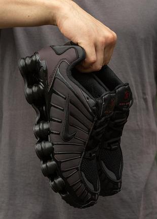 Мужские кроссовки nike shox tl black red 42-43-44-45