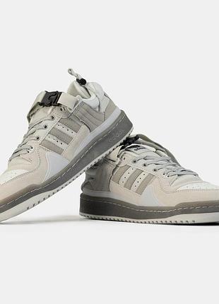 Мужские кроссовки adidas forum 84 low x bad bunny grey 40-41-42-43-44-45