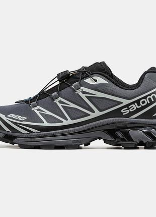 Мужские кроссовки salomon xt- 6 soft ground black grey 40-41-42-44