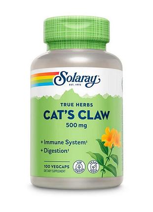 Кошачий коготь solaray cat's claw 500 mg 100 капсул