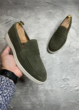 Чоловічі туфлі лофери olive 40-41-42-43-44-45