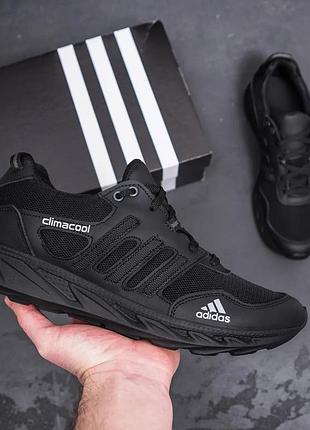 Чоловічі текстильні кросівки adidas climacool, чоловічі літні кросівки, чоловічі чорні кросівки адідас 41