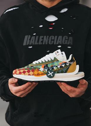 Мужские кроссовки nike sacai vaporwaffle x jean paul gaultier 44