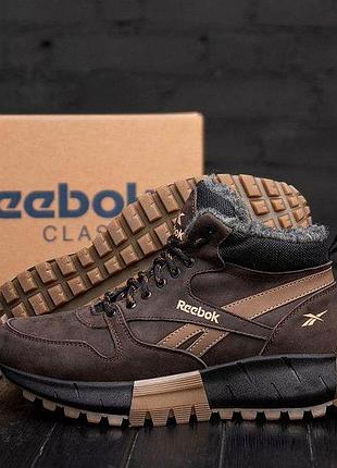 Мужские зимние теплые ботинки reebok, мужские ботинки на толстой подошве, мужские высокие ботинки рибок 44, 29