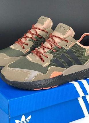 Мужские летние кроссовки adidas nite jogger, мужские стильные молодежные кроссовки, кроссовки адидас / вьетнам 45