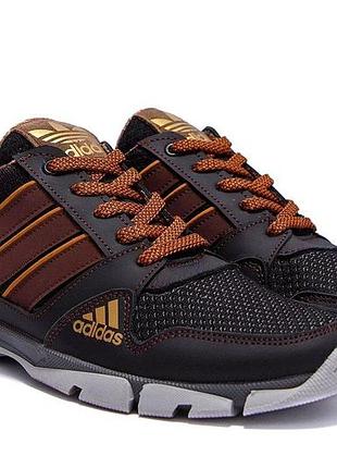 Чоловічі коричневі кросівки adidas, чоловічі літні кросівки в сітку, чоловічі легкі кросівки адідас 45