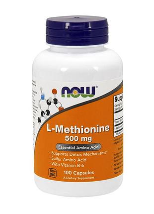 L-метіонін now l-methionine 500 mg 100 капсул