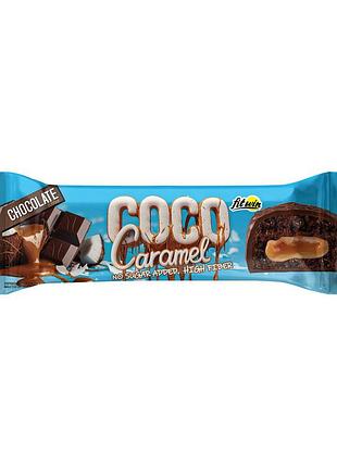 Протеиновый батончик fitwin coco caramel no sugar added 40 г chocolate | без сахара