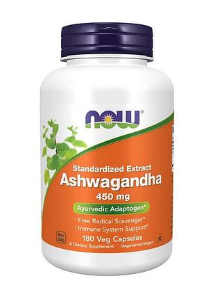 Ашваганда now ashwagandha 450 mg 180 капсул