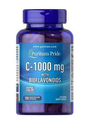 Вітамін c puritan's pride c-1000 with bioflavonoids 100 капсул