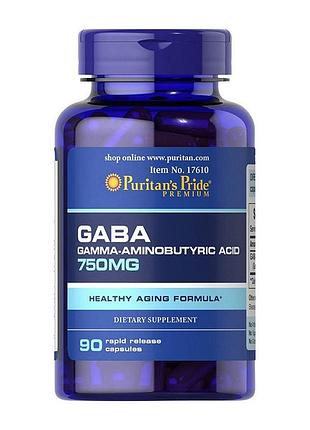 Gaba puritan's pride gaba 750 mg 90 капсул