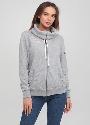 Реглан soccx sp2100-3617-33*60 женск. серый s (180 478)
