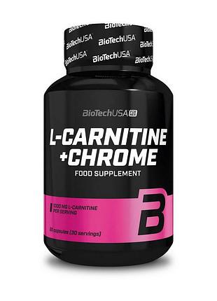 L-карнитин + хром biotech l-carnitine + chrome 60 caps | для жиросжигания