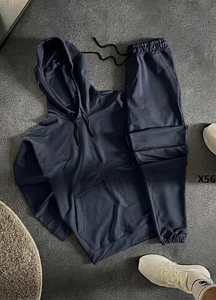 Мужской спортивный костюм темно серый всесезонные худи и штаны xs-xxl украинского производства бренда kuznecoff xl