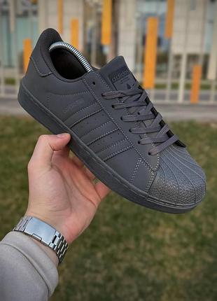 Кроссовки adidas superstar черные, мужские модные кроссовки адидас, фирменные кроссовки для молодежи 42