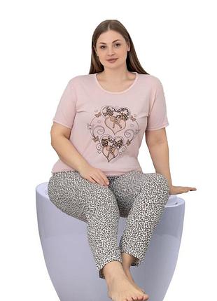 Пижама женская штаны и футболка u6864 4xl