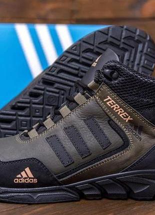 Мужские зимние военные ботинки adidas terrex green, мужские утепленные ботинки, мужская зимняя обувь хаки 44, 29