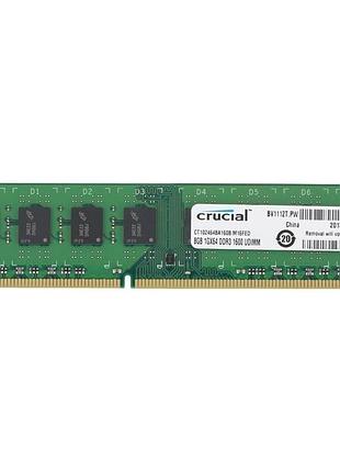 Оперативная память ddr3 на 8 gb pc 12800 1600 mhz crucial б/у память озу ( модуль ddr 3 8gb )