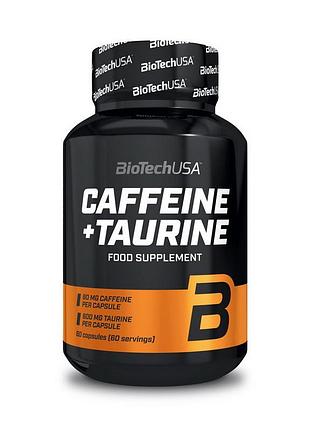 Кофеин + таурин biotech caffeine + taurine 60 caps | для энергии и концентрации