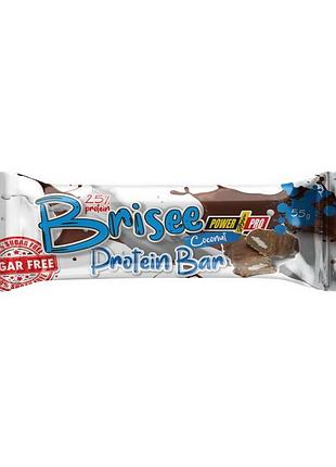 Протеиновый батончик power pro brisee protein bar 25% sugar free 55 г coconut | полезный перекус