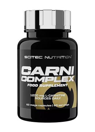 L-карнитин scitec nutrition carni complex 60 caps | для жиросжигания и энергии