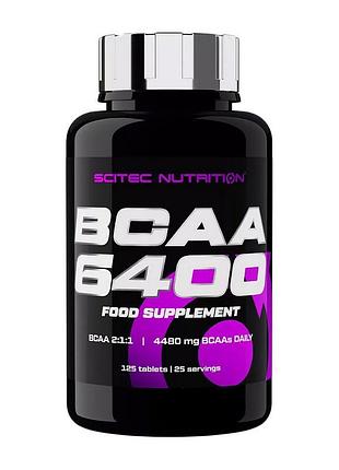 Bcaa scitec nutrition bcaa 6400 125 таб | для відновлення м'язів