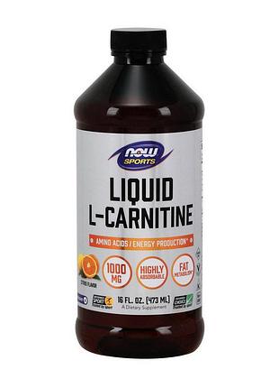 L-карнитин now l-carnitine liquid 1000 mg 473 мл тропик пунш
