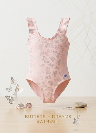 Сдельный цельный купальник на девочку рост 98 104 swimmy beachwear