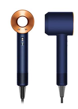 Фен для волос supersonic super hair dryer с 1 насадкой - prussian blue, синий, компактный