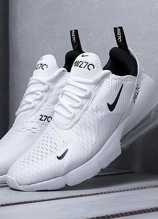 Nike air max 270 white кроссовки найк аир макс 270 белые мужские и женские унисекс 37