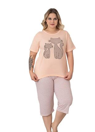 Пижама женская капри и футболка u7211 4xl