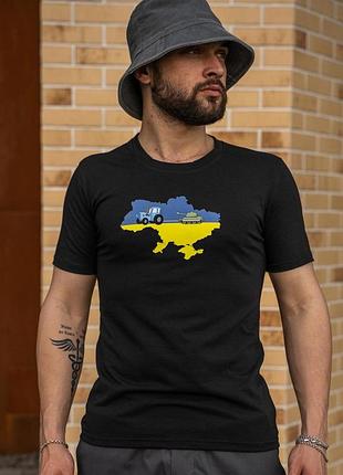 Патриотическая футболка мужская черный, xxl