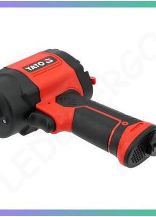 Гайковерт ударний пневматичний yato mini квадрат 1/2" f=1100nm робочий тиск 6,3 bar 142л/хв