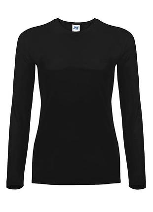 Жіноча футболка з довгими рукавами лонгслів jhk lady regular ls comfort m, чорний