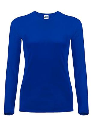 Жіноча футболка з довгими рукавами лонгслив jhk lady regular ls comfort l, синій