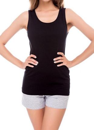 Майка женская хлопковая jadea 9205 черный, xxl