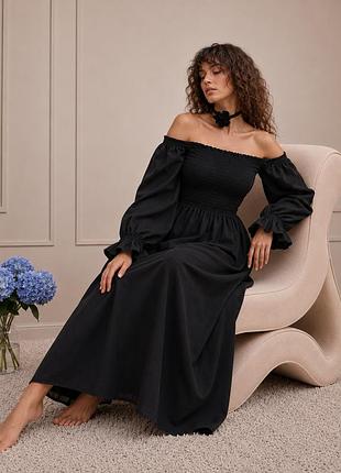 Стильное женское льняное платье, размеры s, m, l