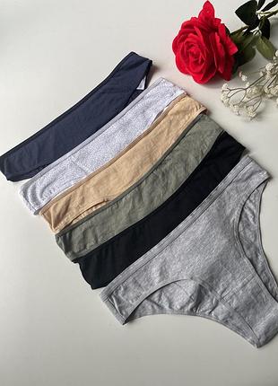 6 шт комплект бавовняних хіпстерів primark трусики