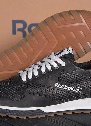 Чоловічі літні кросівки reebok classic black, кросівки для активного відпочинку, кросівки весна-осінь 41