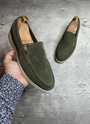 Чоловічі туфлі лофери olive 40-41-42-43-44-45