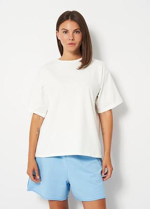 Футболка женская оверсайз мальта 25/ж584-24 xl молочная (2901000458472)