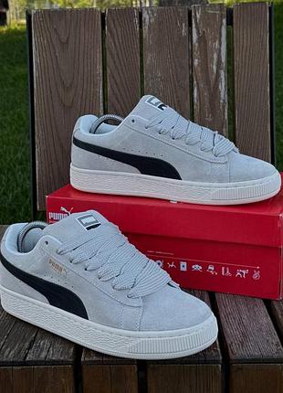 Кроссовки мужские puma suede xl, светлые замшевые летние жемисезонные весна-лето-осень замша размер 41-45 новые 1112-2